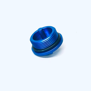 BLUE ANODIZED WINDSHIELD WASHER FILL COVER