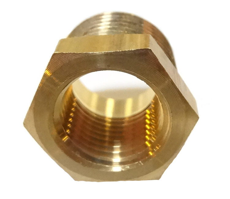 Pipe Bushing, Hex, 1/4M x 1/8F, Brass 110C Fitting