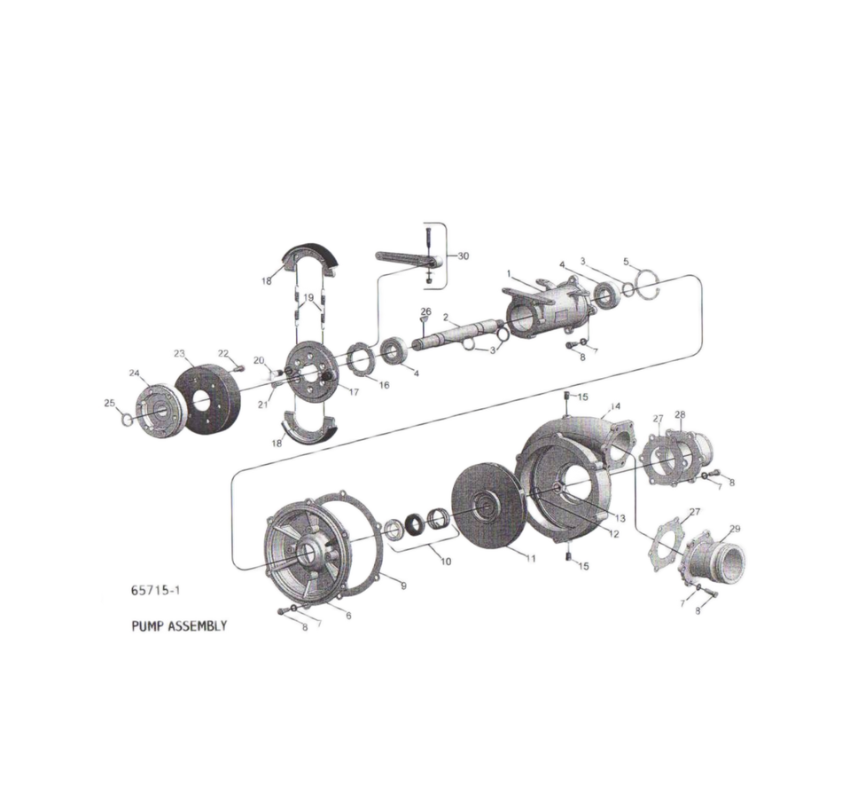 Agrinautics 65715-1 Pump Assembly INDIVIDUAL PARTS/DIAGRAM For Large Aircraft