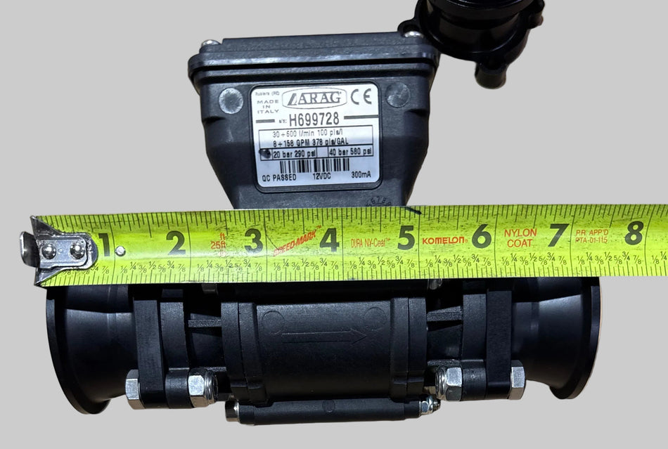 Ag Pilot X Turbineless Flow Control Adapter to Sanitary Fitting – Compact, Leak-Reducing Design