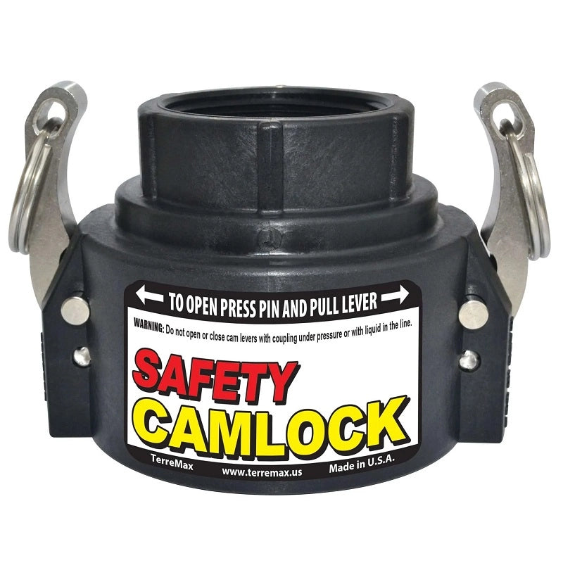 TerreMax SAF300200D 3 Inch Safety Camlock Female Coupler x 2 Inch Female NPT