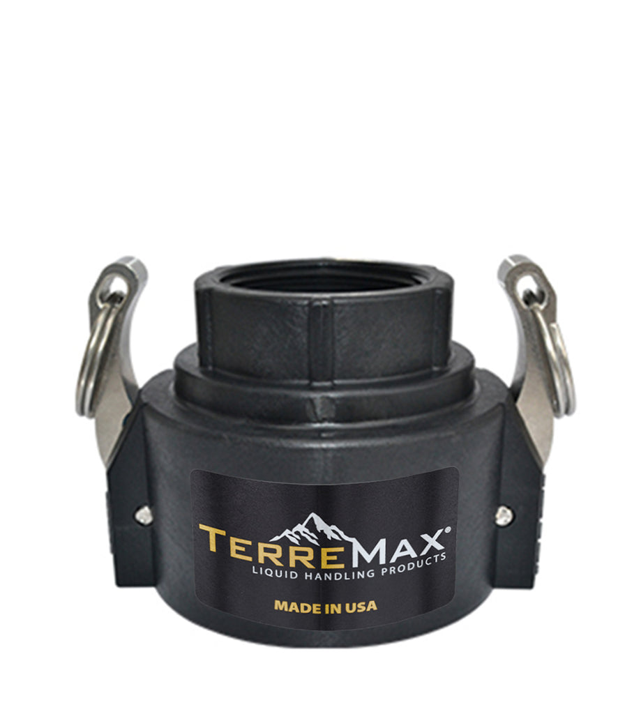 TerreMax 300200D 3 Inch Female Camlock Coupler x 2 Inch Female NPT | Poly Camlock Adapter