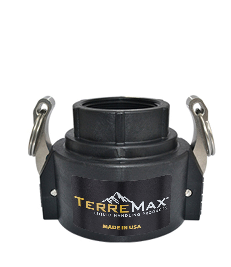 TerreMax 300200D 3 Inch Female Camlock Coupler x 2 Inch Female NPT | Poly Camlock Adapter