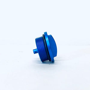 BLUE ANODIZED WINDSHIELD WASHER FILL COVER