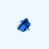 BLUE ANODIZED WINDSHIELD WASHER FILL COVER